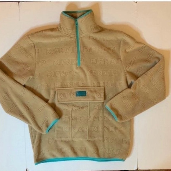 RIPNDIP cubed Fleece Pullover half zip & brushed half zip & shorts and belt lot - Picture 6 of 8